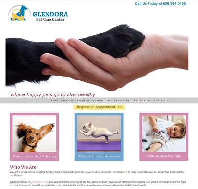 Animal Hospital Website in Glendora, CA